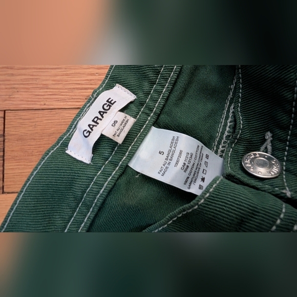 Garage Women's Wide Leg Pants in Deep Green - Picture 2 of 5